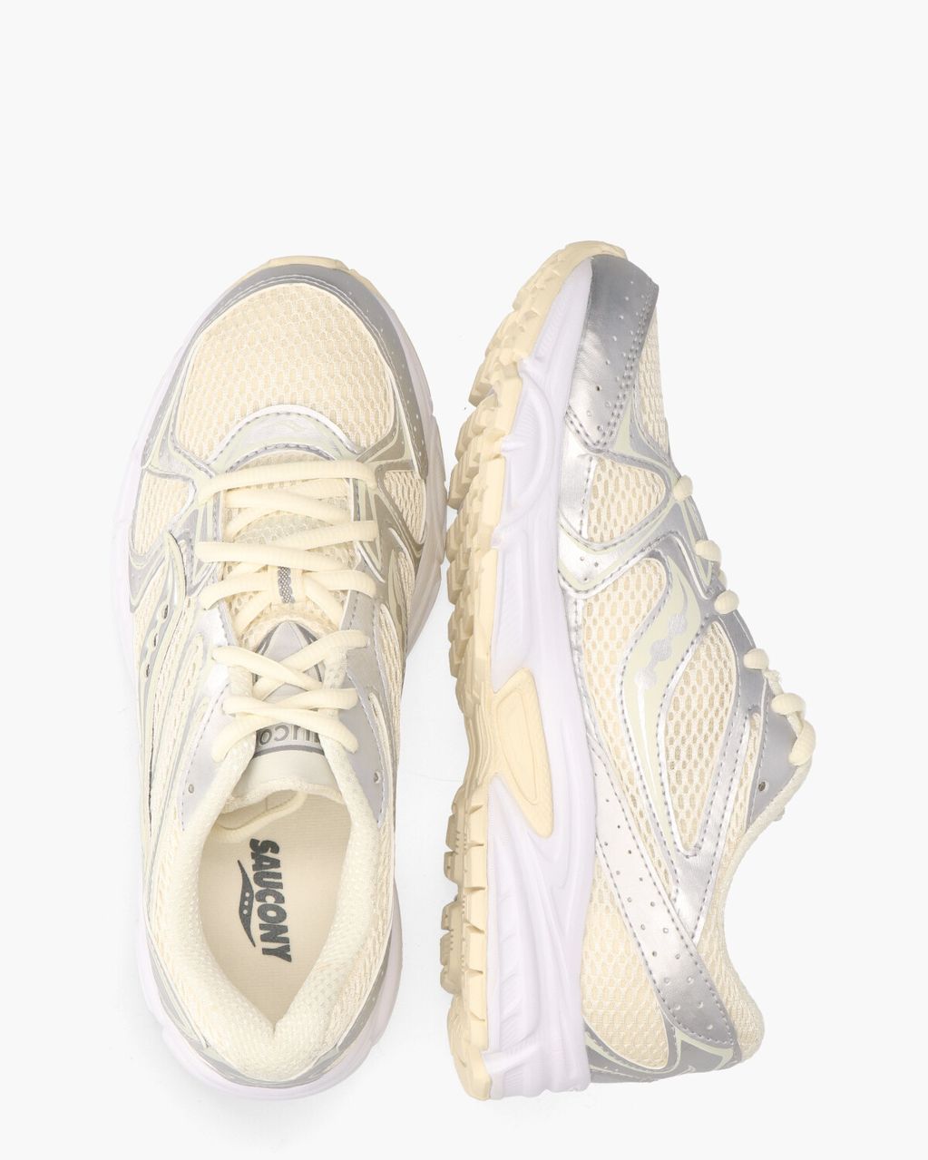 Saucony Ride Millennium Off White/Zilver Damessneakers
