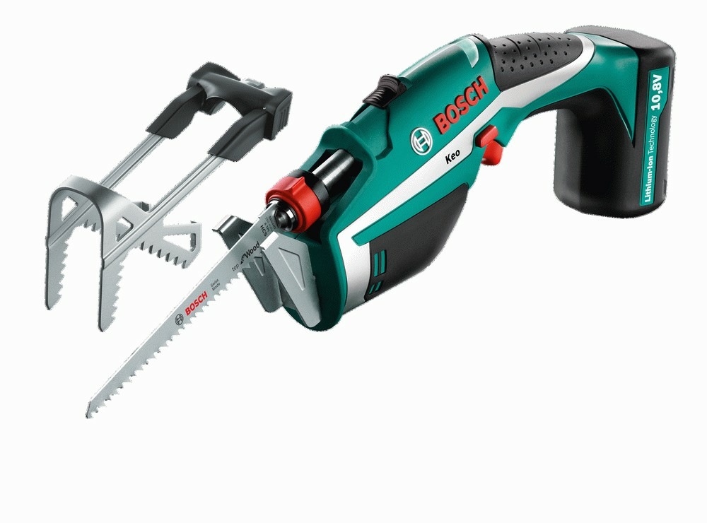 Scie d'élagage sans fil keo guide 15 cm + chargeur et batterie 10,8 v
