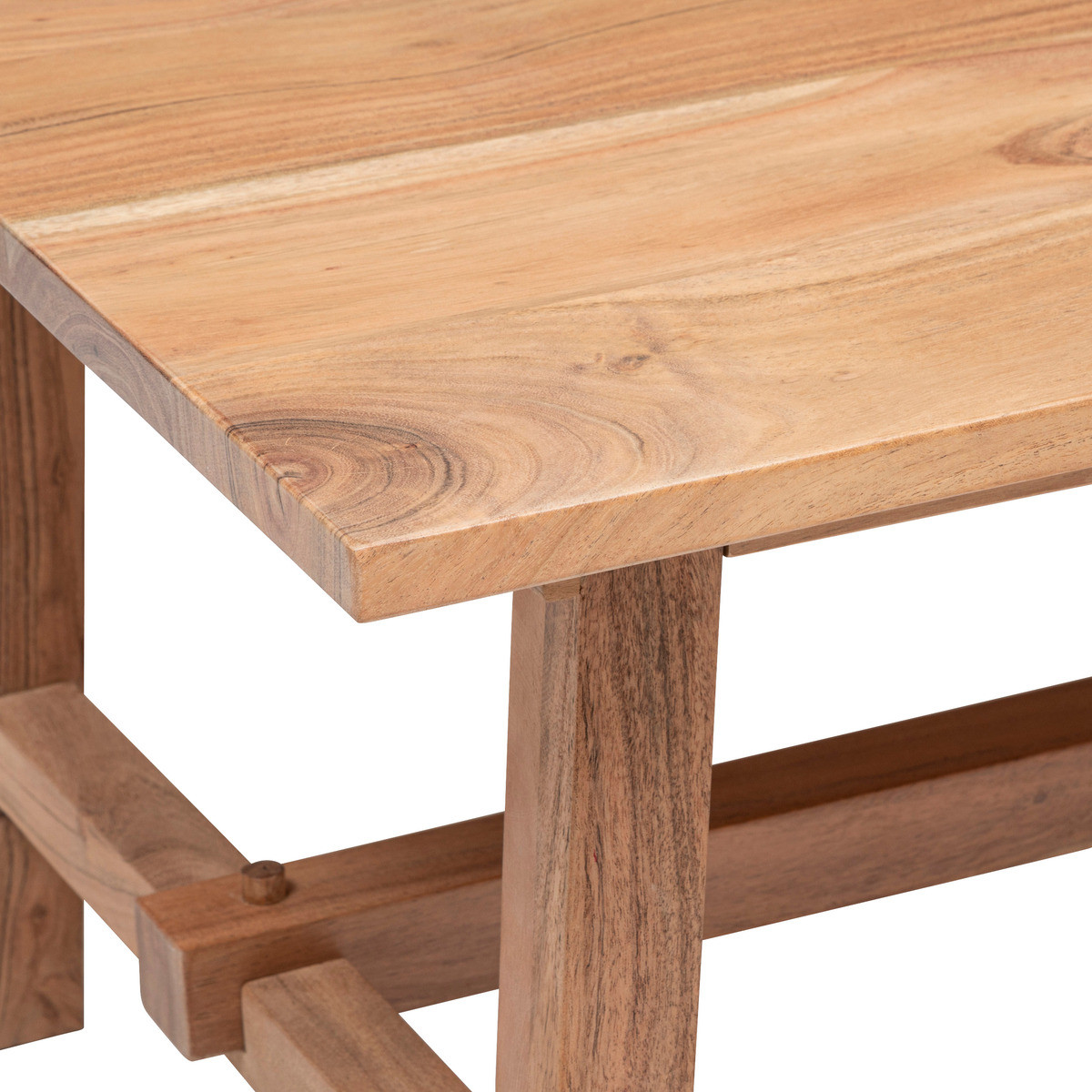 Table basse rectangle en bois d'acacia 110 x 60 cm