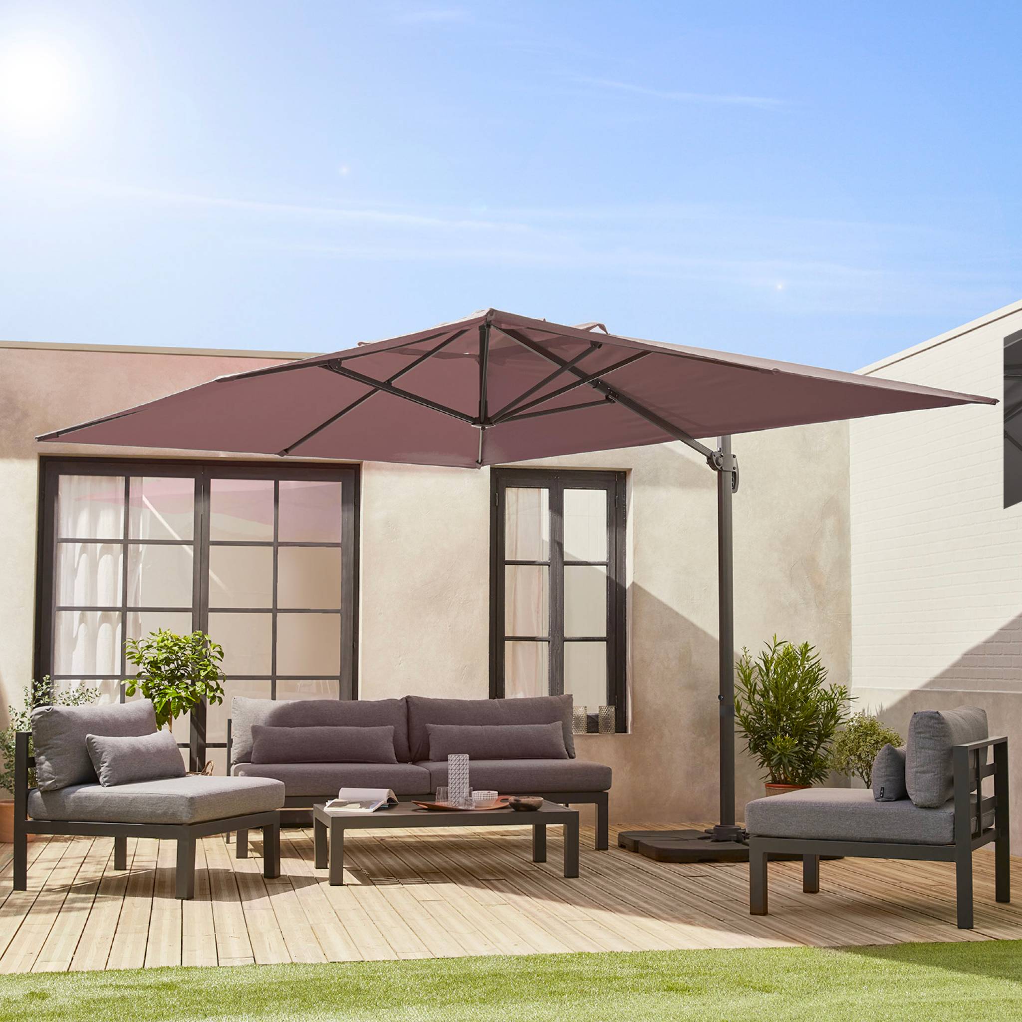 sweeek - Rechthoekige parasol 3x4m