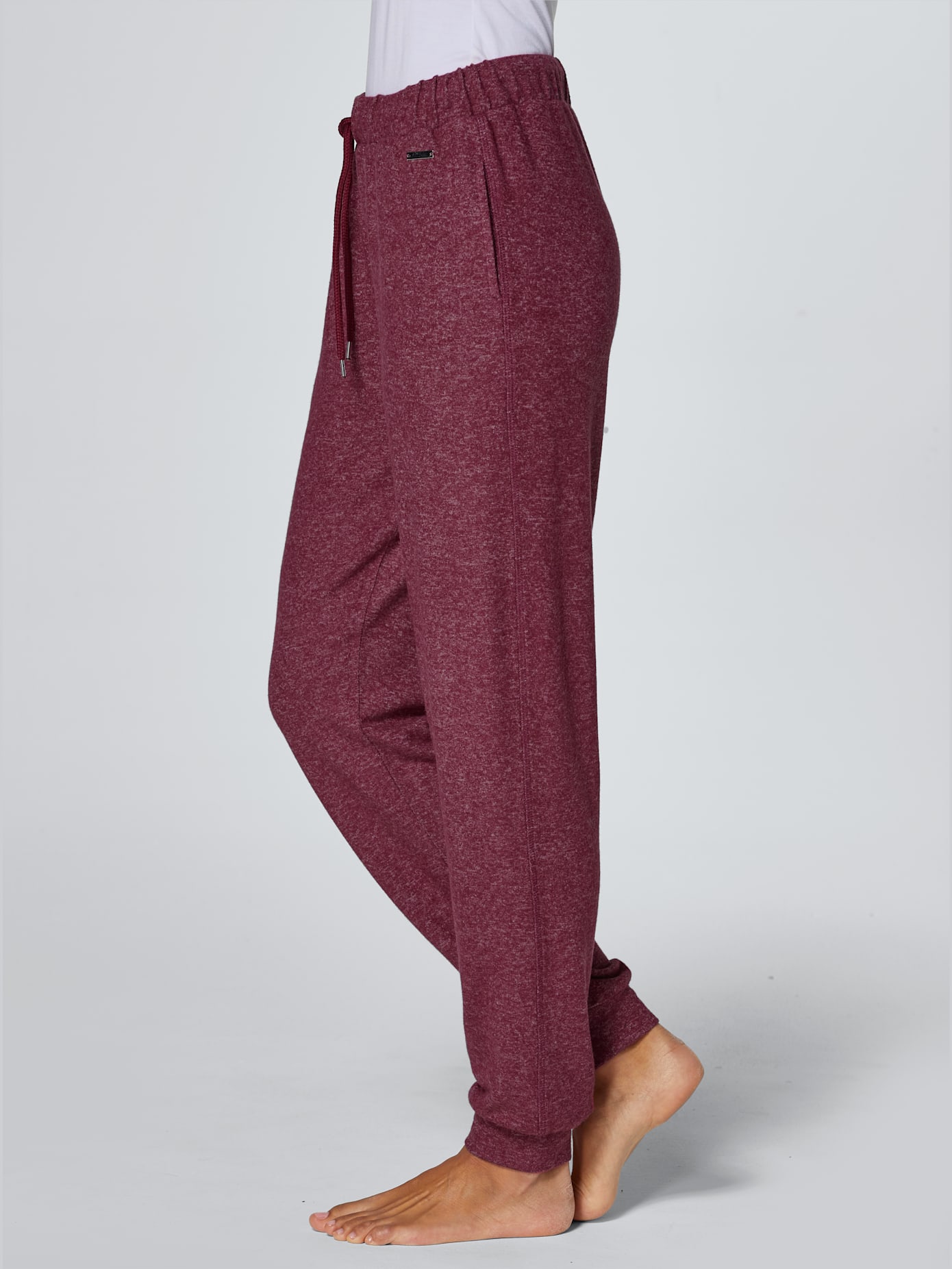 Pantalon femme effet tricot coupe décontractée