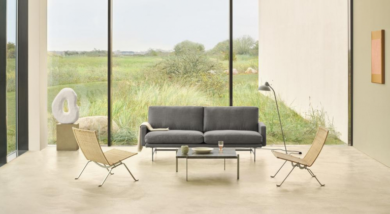 Fritz Hansen Lissoni 2-zits bank Christianshavn Orange/Red 1131