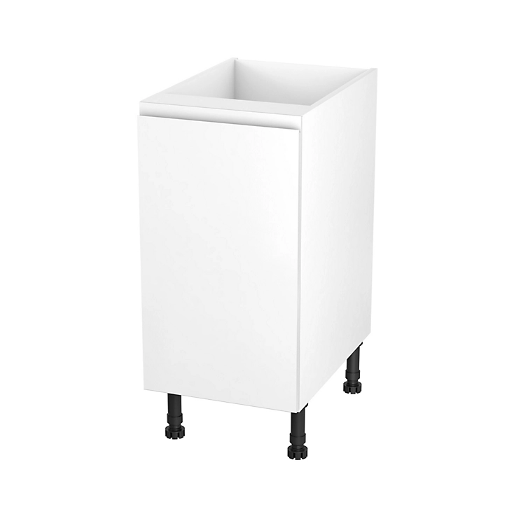 Meuble bas de cuisine avec 1 porte GoodHome Garcinia blanc brillant L. 40 x H. 72 cm