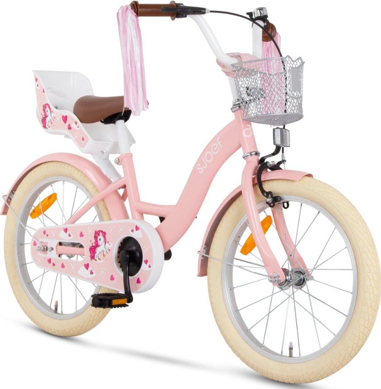 SJOEF Dolly Meisjesfiets 18 inch - Roze