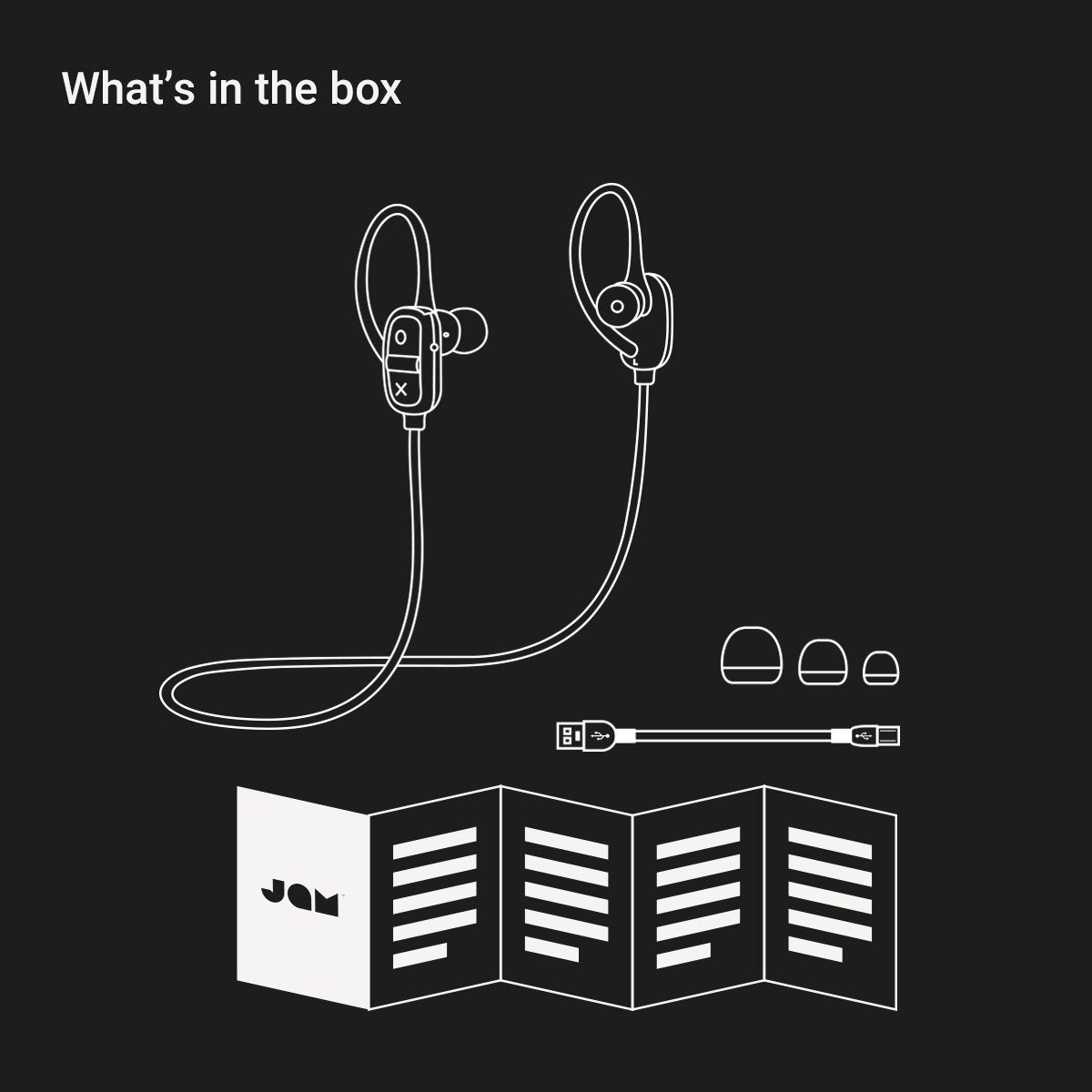 JAM Live Large Grey Bluetooth-oordopjes