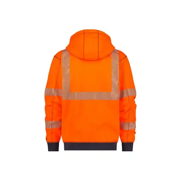 DASSY ® EVANS (300380) HÆTTE SWEATSHIRT MED HØJ SYNLIGHED orange og blå