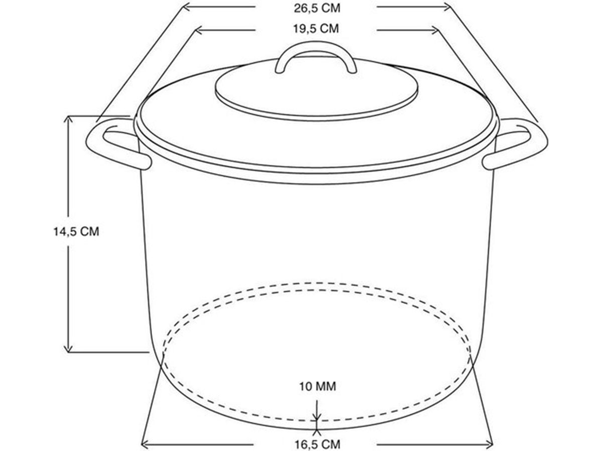 Michelino RVS soeppan - 3 liter