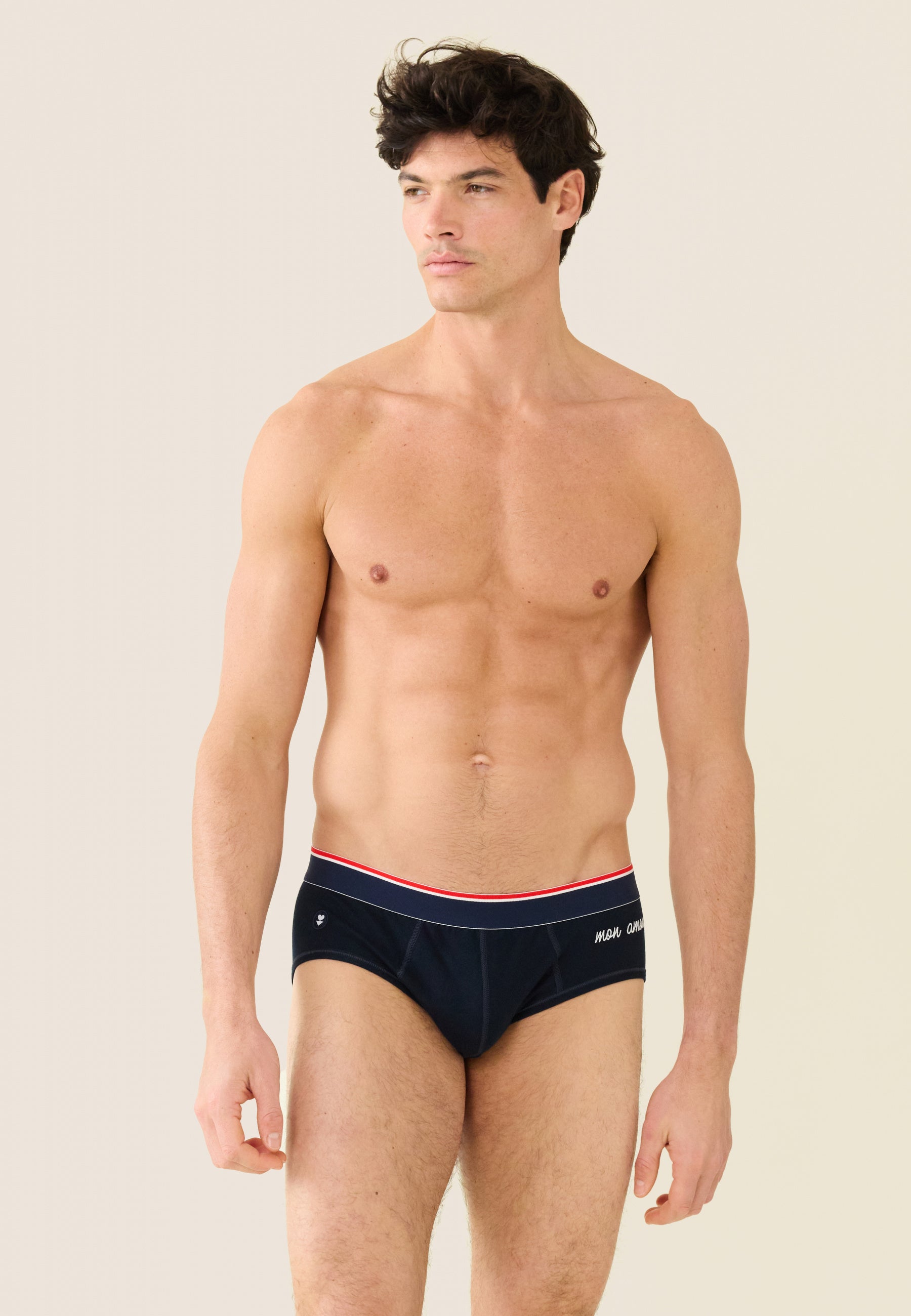 Slip en coton brodé 