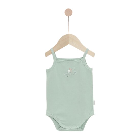 Lot 2 bodies à bretelles Trousseau Mon Chaton   Vert Sauge        de               P'tit bisou