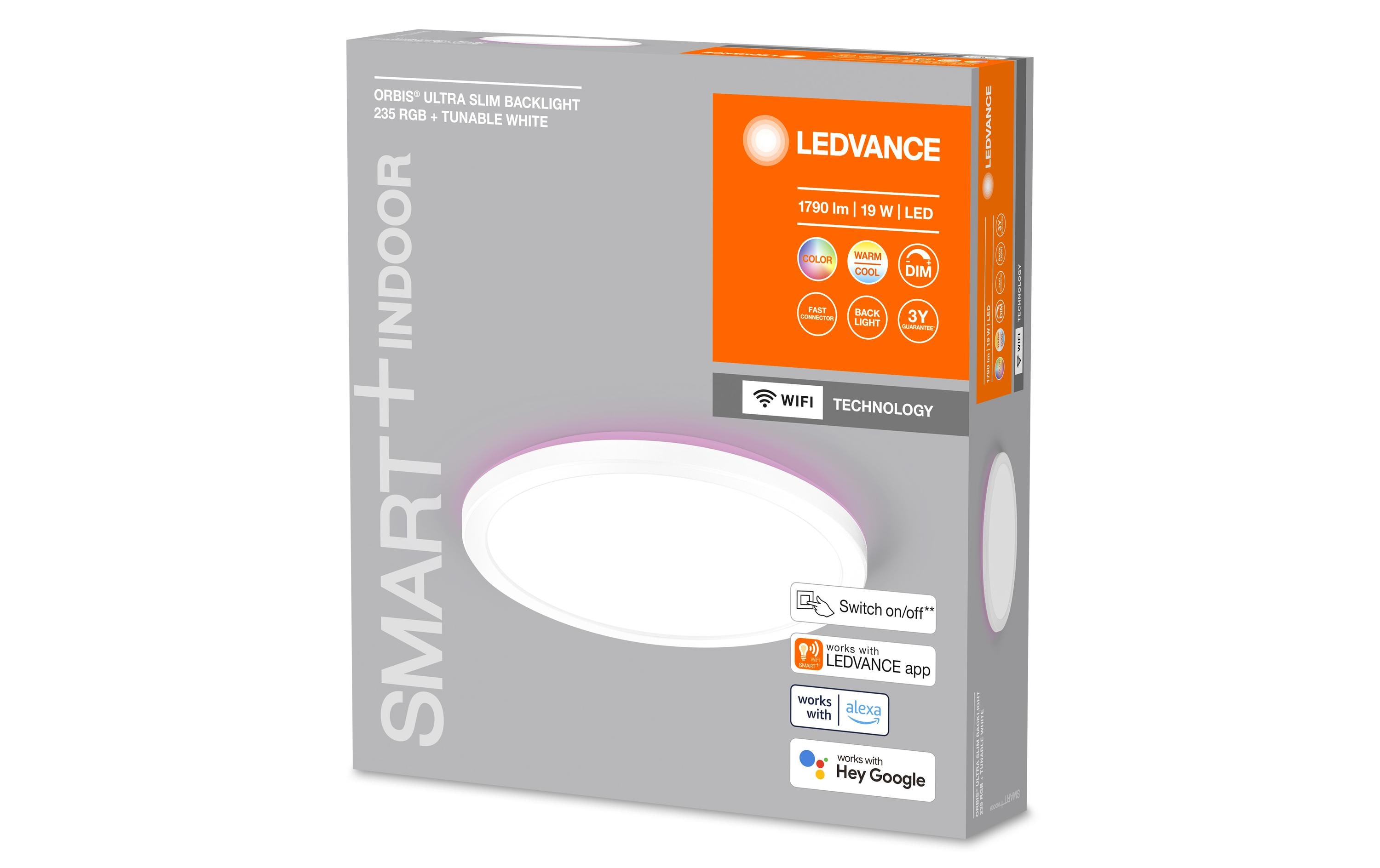 Deckenleuchte Smart+ Orbit Ultra Slim, Ø 23.5 cm, WeissSmarte Deckenleuchte