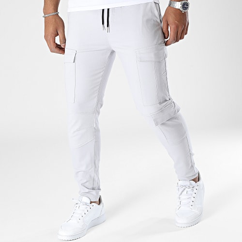 Pantalon Cargo Gris Chiné