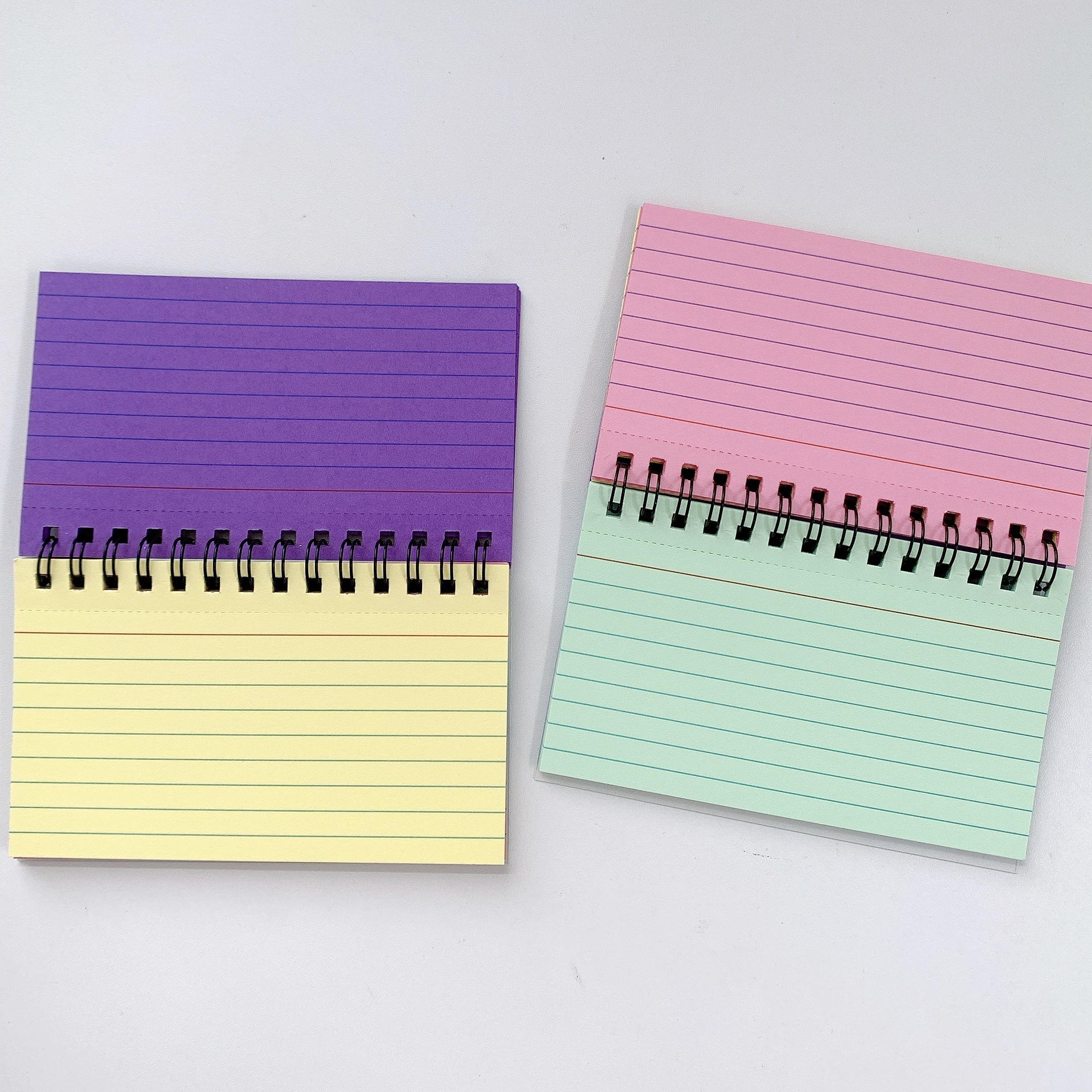 (12.5x7.5cm) Notizblock College Notebook Spiralbindung 110gm2 Liniert - Bunt