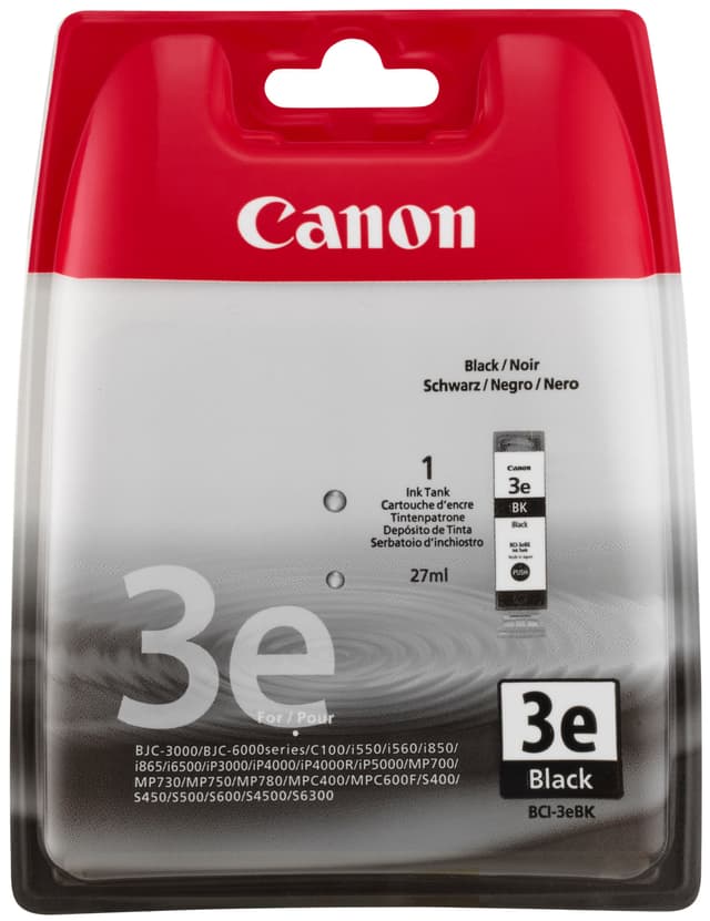 Canon blækpatron BCI-3e Sort