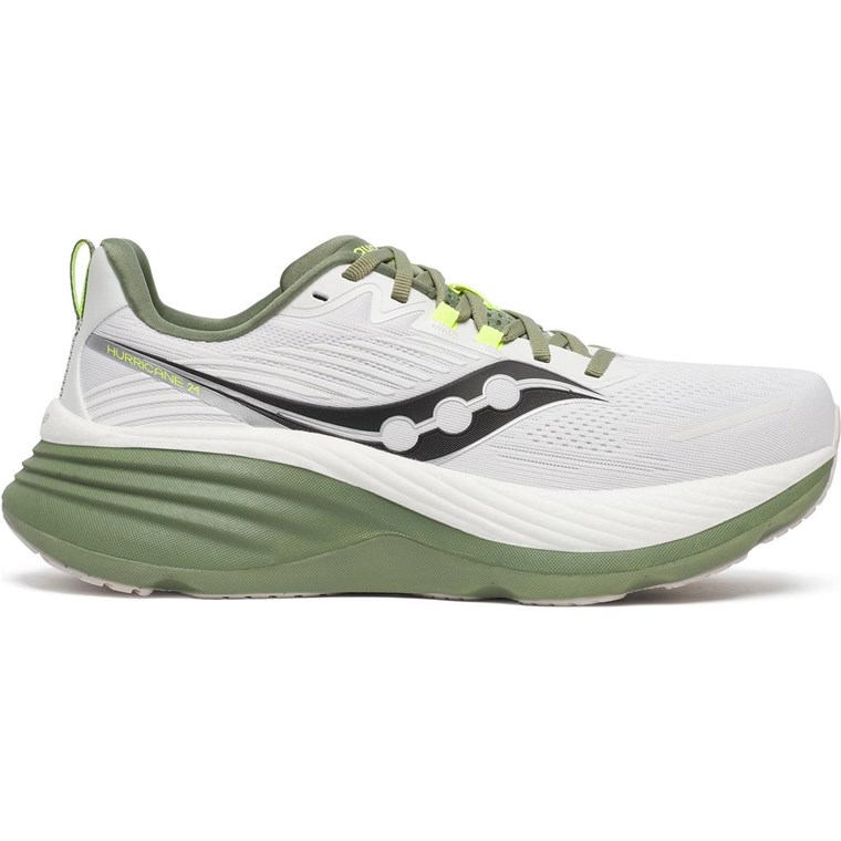 Saucony Hurricane 24 Herre Hvit/Olivin