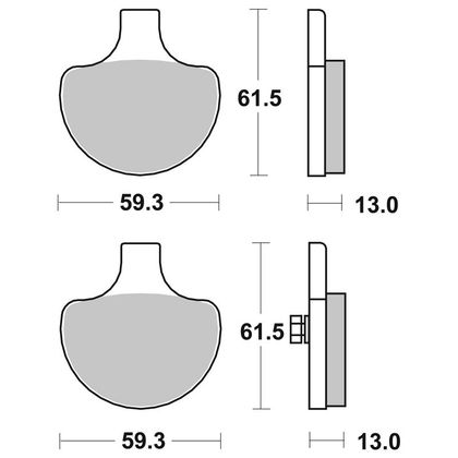 Plaquettes de freins SBS 579H.HS Sinter Métal Fritté Avant