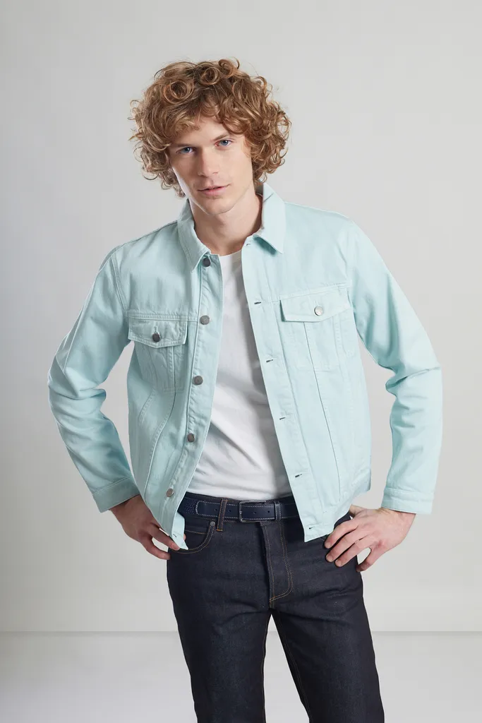 Veste en Jean vert d'eau L'Exception Paris