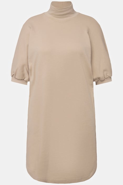 Longshirt, Eggshape, Rollkragen, Halbarm, Biobaumwolle
