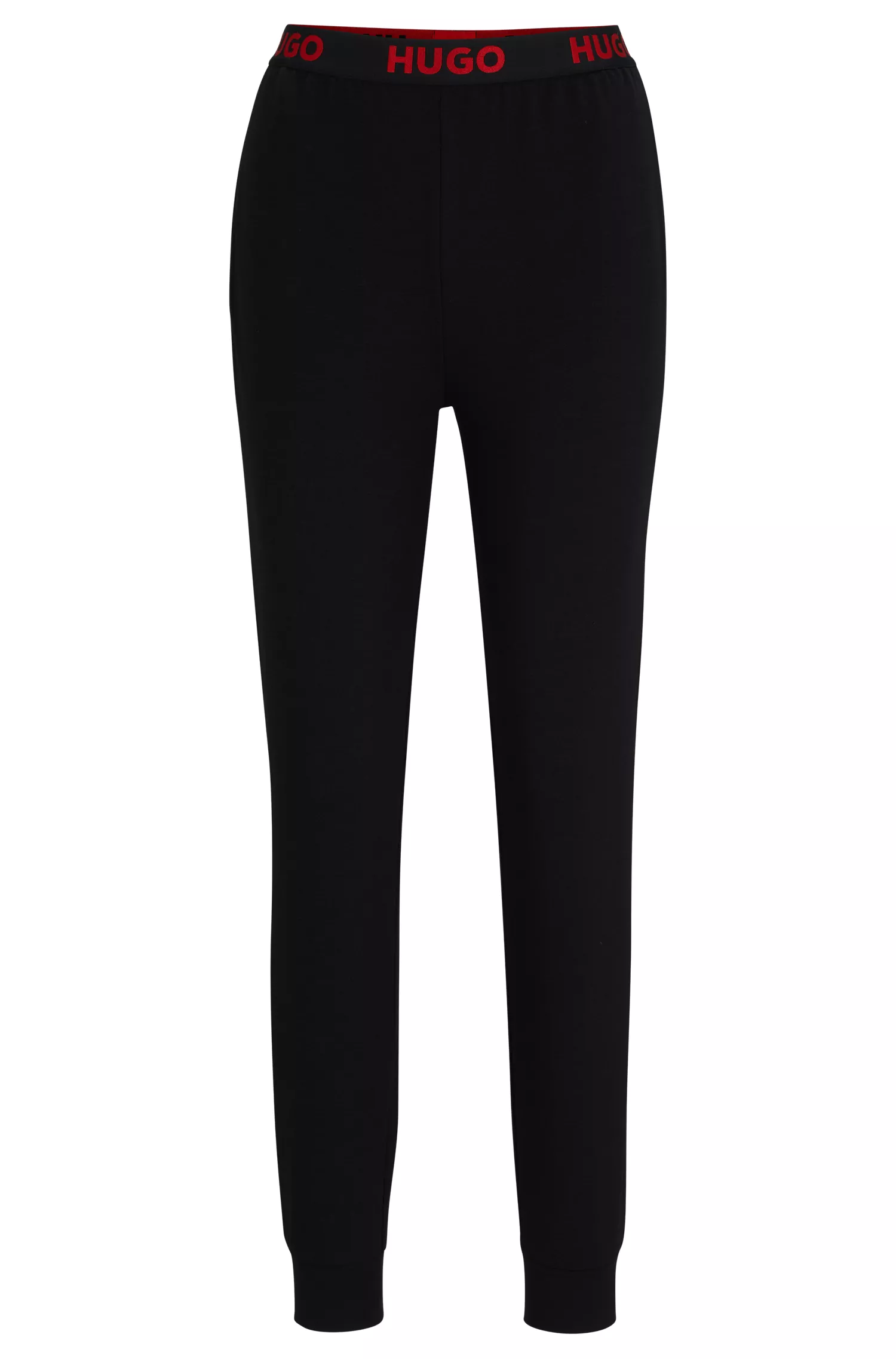 Calça de fato de treino HUGO vermelha com punhos e cós com logótipo.