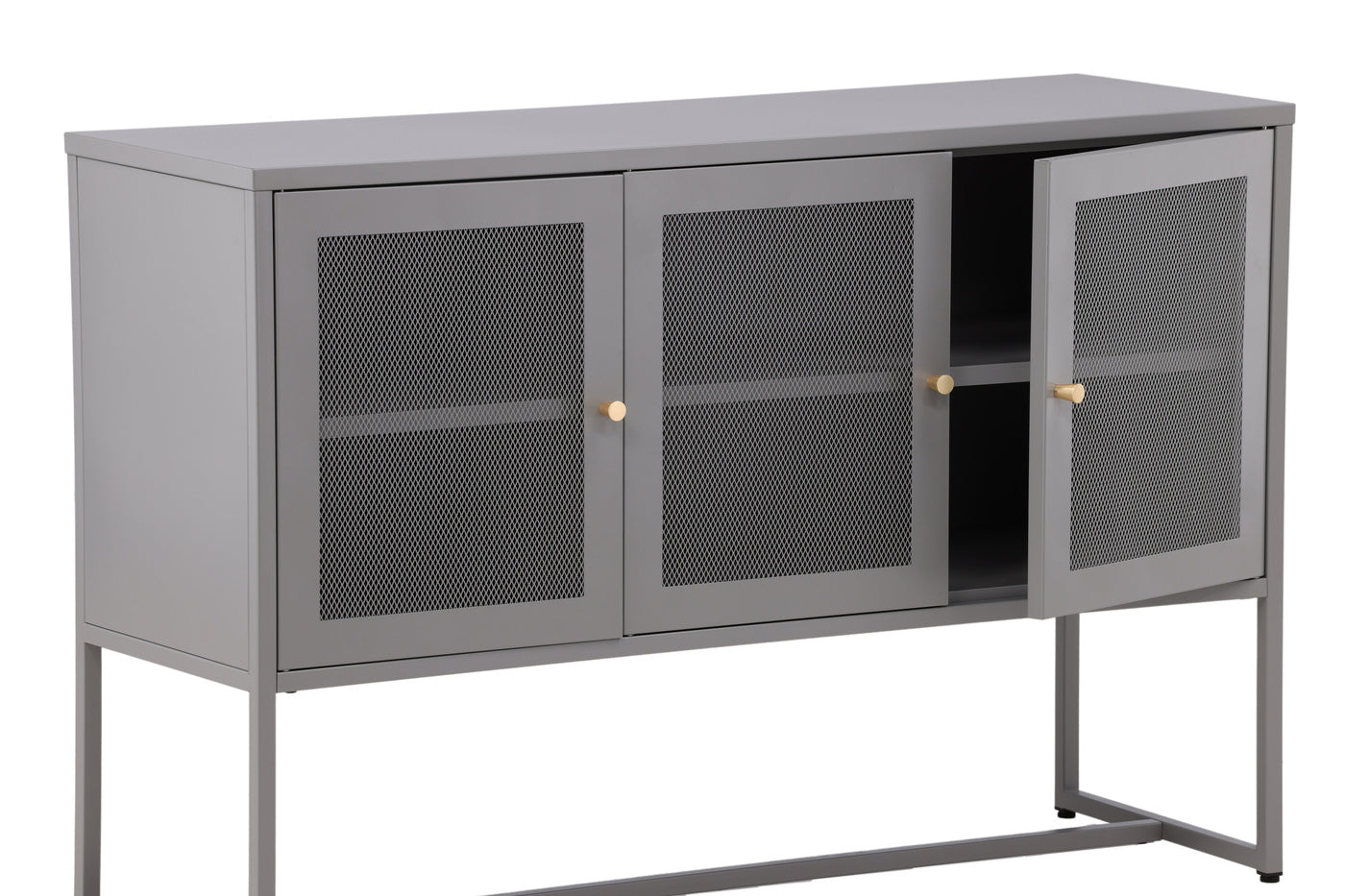 FjÃ´rd - Dressoir Lichtgrijs 120cm - Staal - Malla