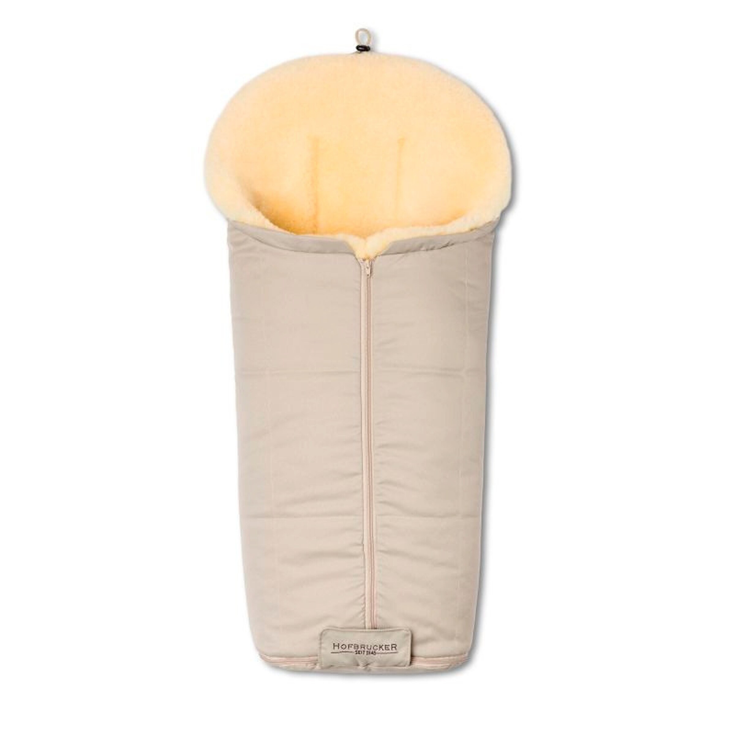Hofbrucker Kinderwagen Lammfell-Fußsack Iglu Beige