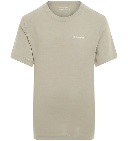 Calvin Klein T-Shirt - Brustinst. Logo - Lorbeer Oak Grey