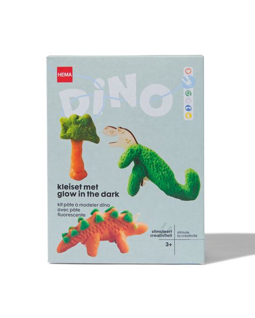 kit de pâte à modeler dinosaure avec 3 couleurs