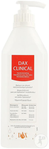 Dax Clinical Désinfectant Pour Les Mains Flacon Pompe 600ml