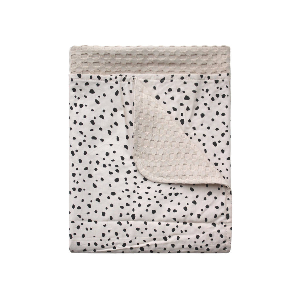 baby wiegdeken Cheetah 70x100 cm beige/zwart