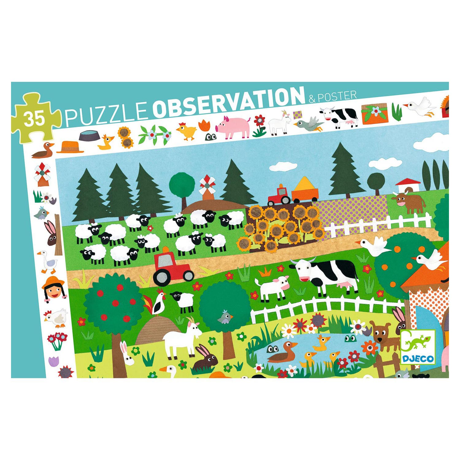 Djeco Zoekpuzzel Boerderij, 35st.