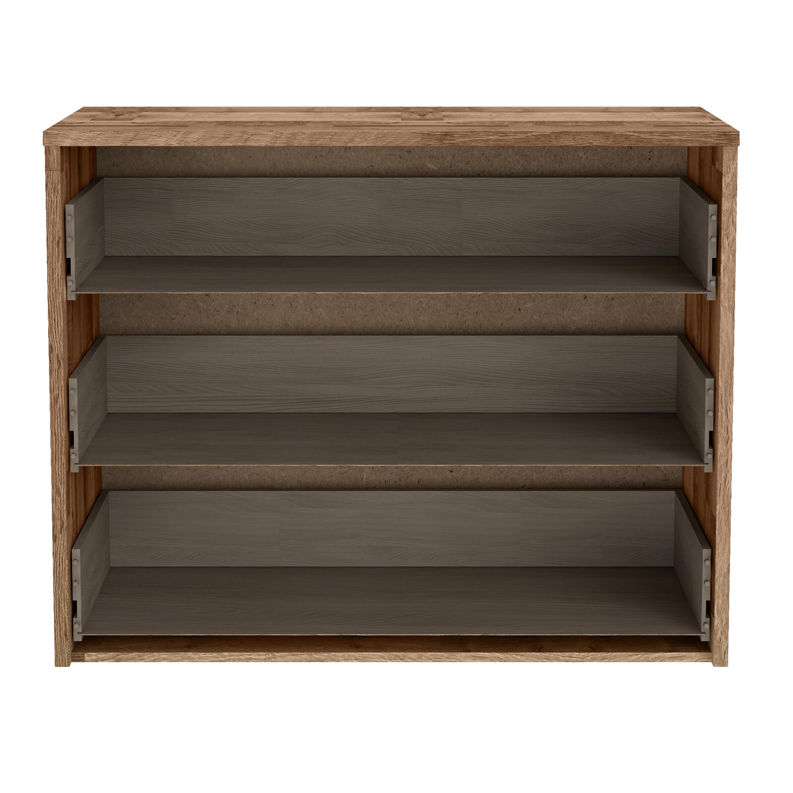 Kommode - Stabeiche - weiß - 100 cm breit
