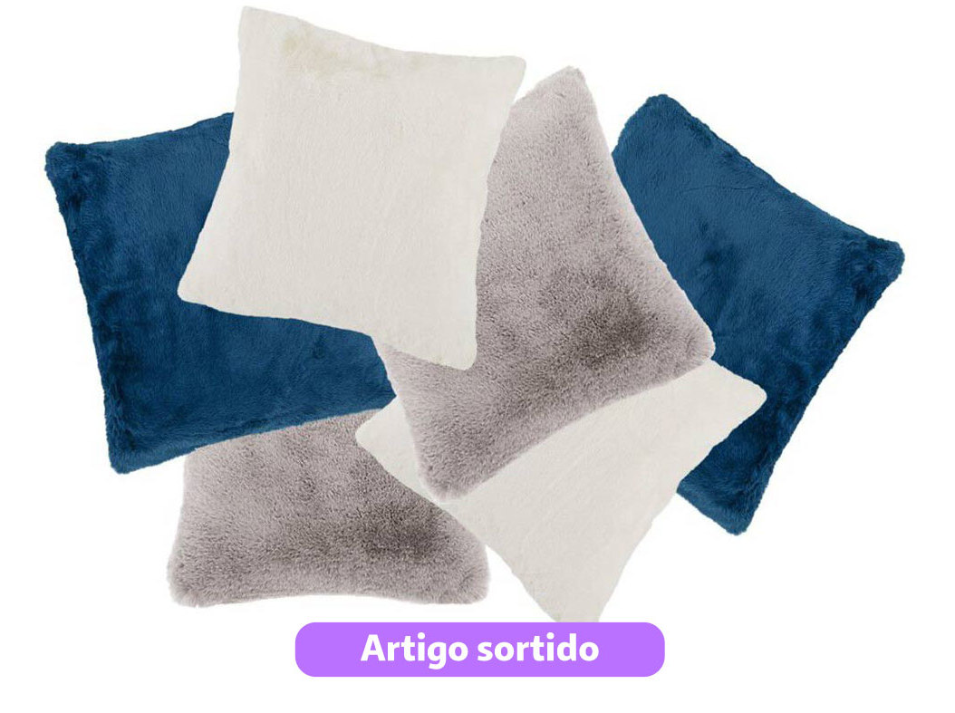 ALMOFADA FLUFFY 45X45CM CORES SORTIDAS