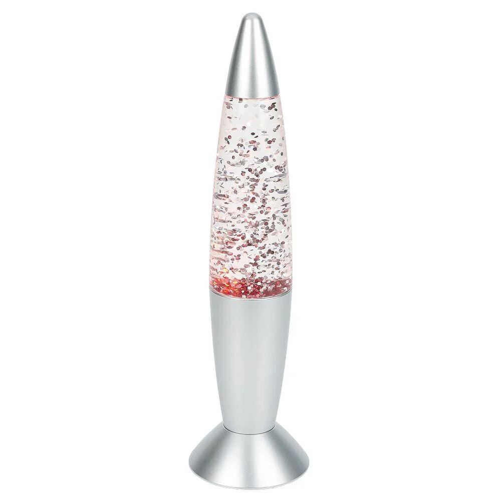 Lampe à paillettes changement de couleur Ø9xH35cm doré