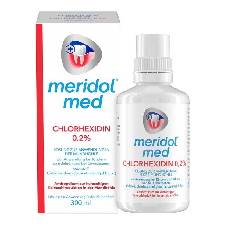 Meridol med Chlorhexidin 0,2% Lösung Anw.Mundhöhle, 300 ml
