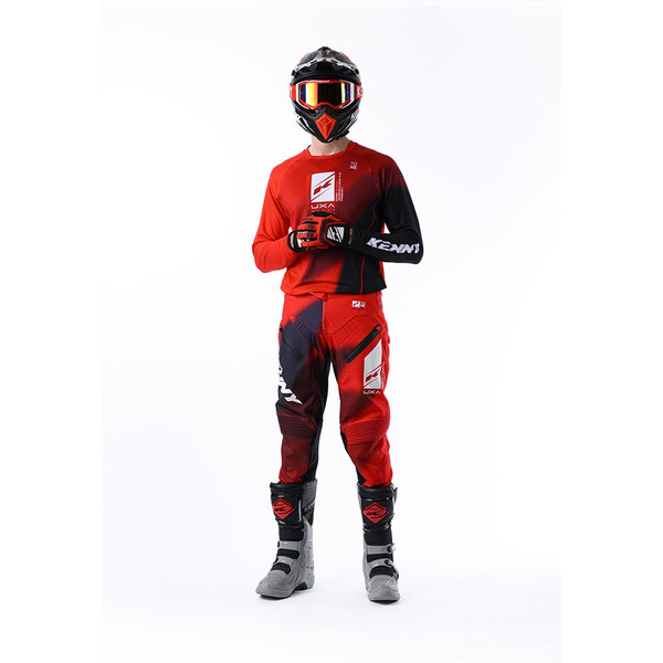 Kenny - Pantalon Titanium Tones Rouge / Noir
