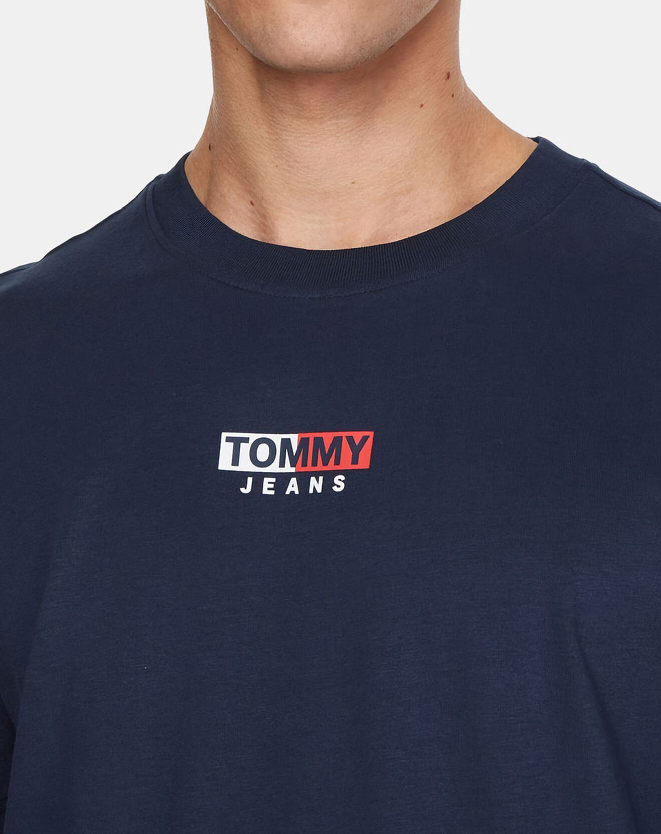 Tommy Jeans T-Shirt Peached Entry Flag bleu marine