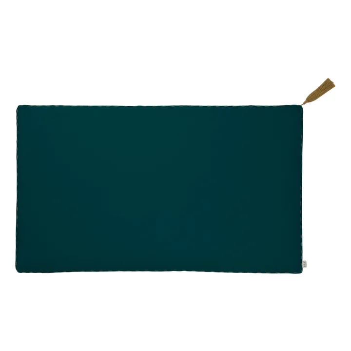 Numero 74 Coussin rectangulaire en coton bio | Teal Blue