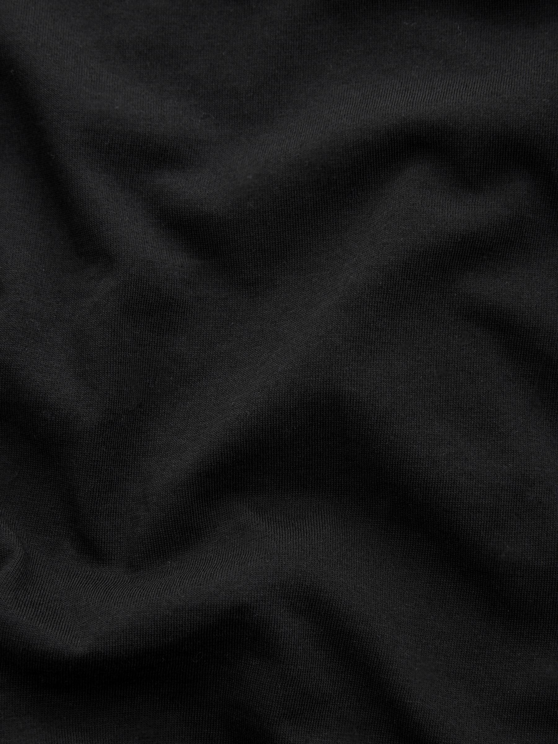 Zwart - 100% katoenen T-shirt met lange mouwen