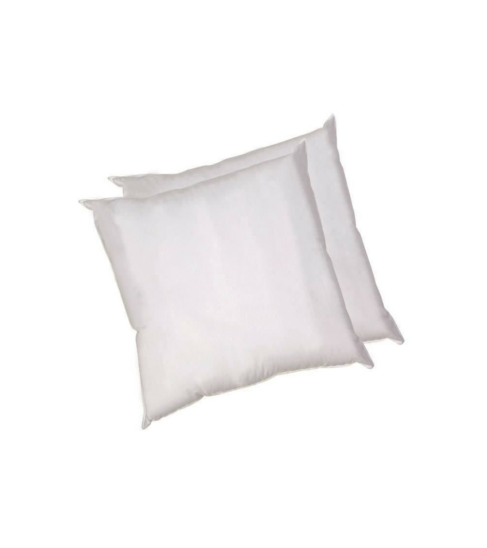 Lot de 2 oreillers en coton - 60 x 60 cm - blanc