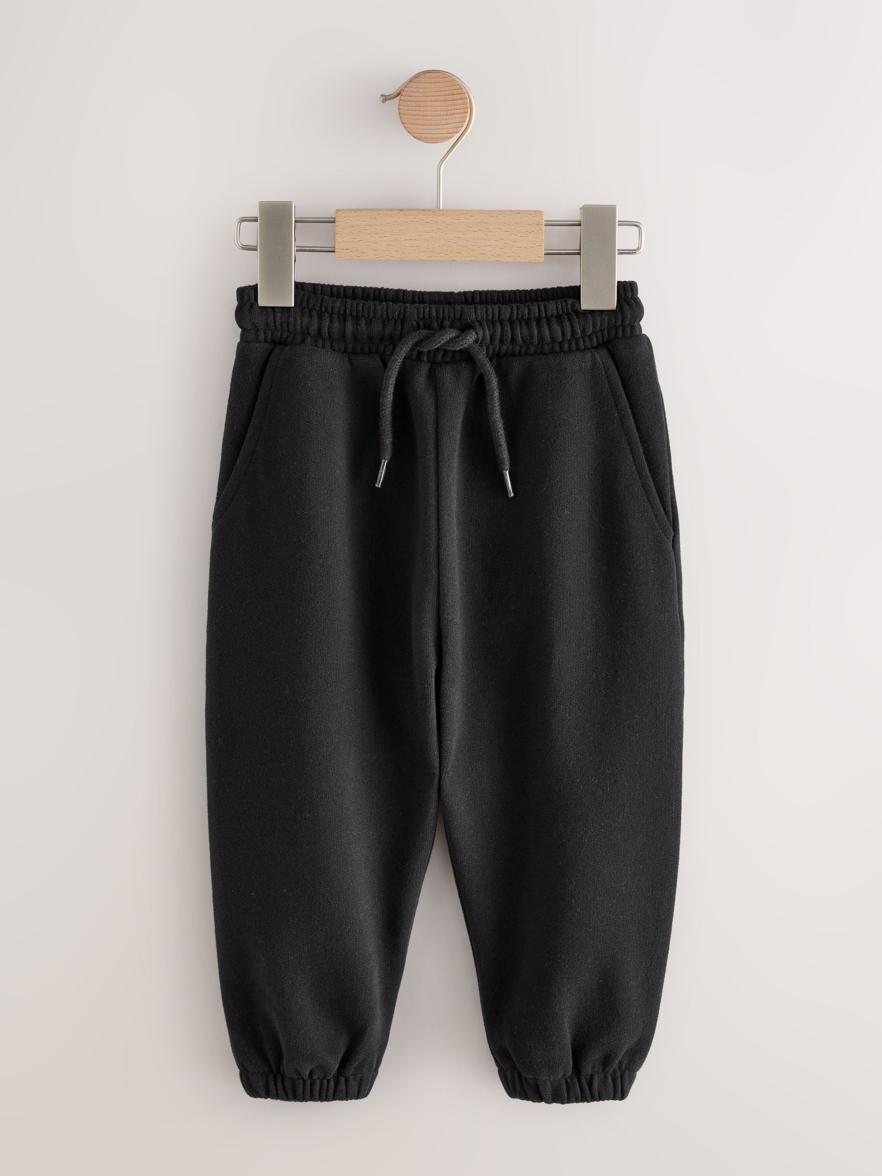 Zwart - Zacht aanvoelende jersey joggingbroek (3 mnd-7 jr)