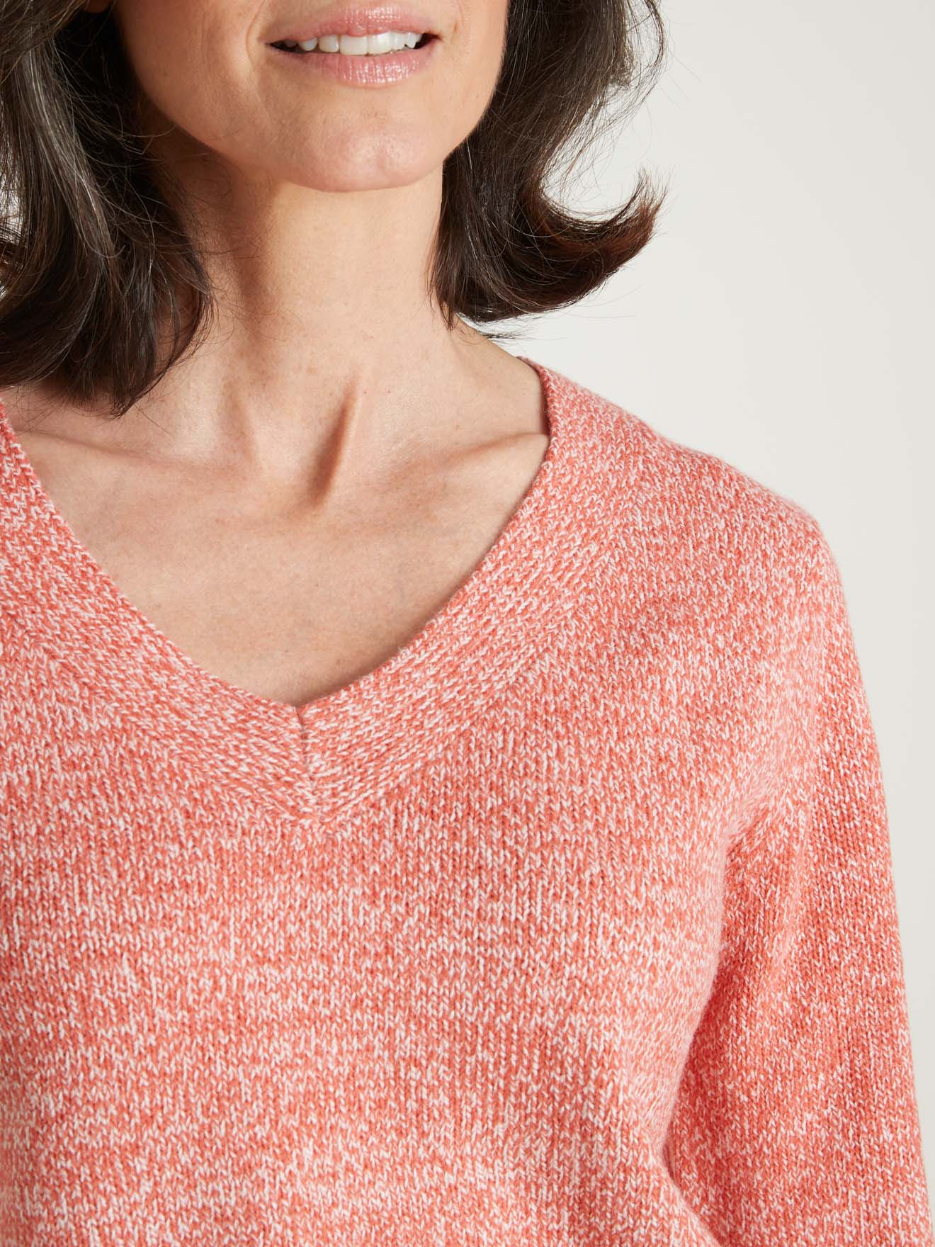 Pull encolure V manches longues