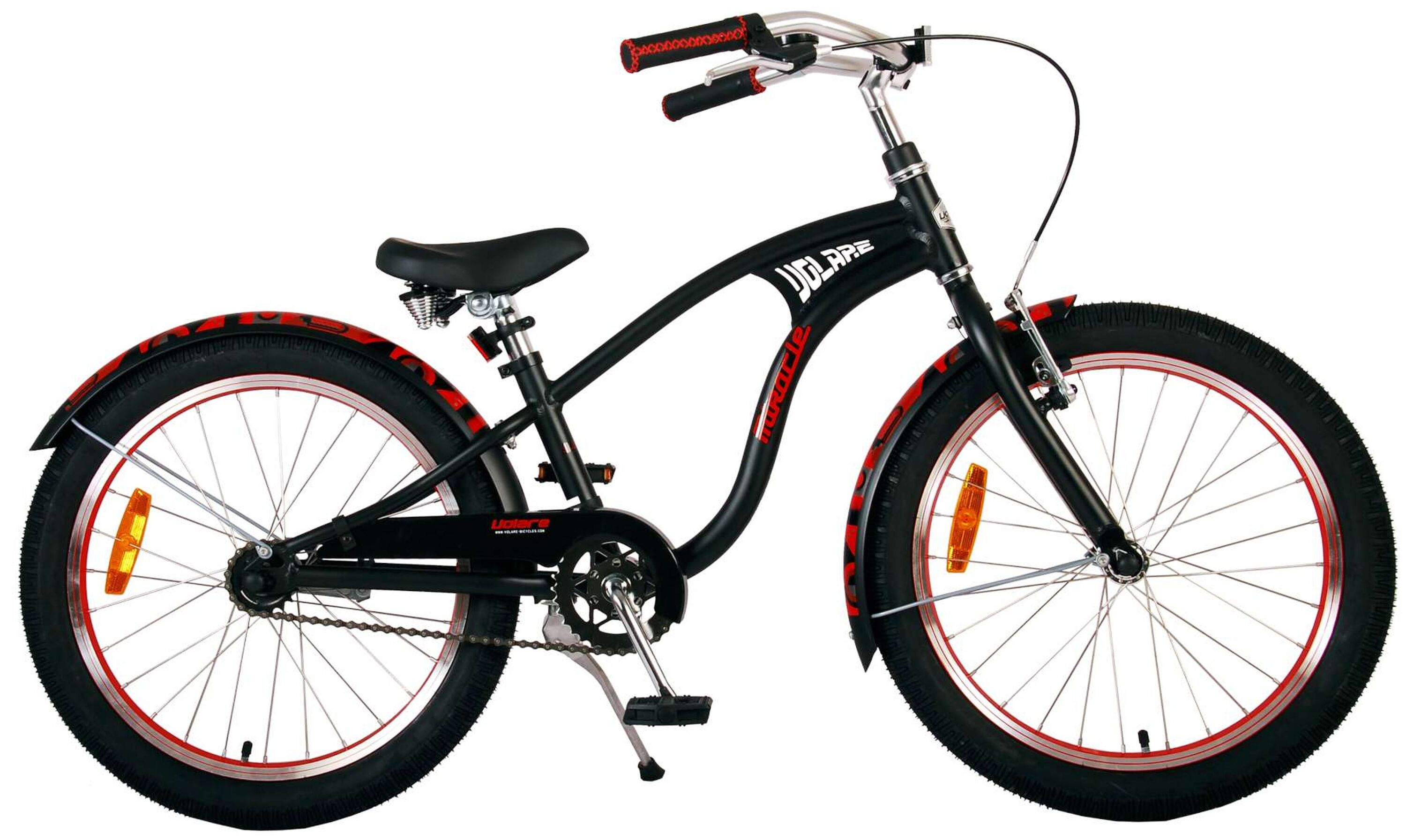 VOLARE Kinderfahrrad Miracle Cruiser 20Zoll, Mattschwarz