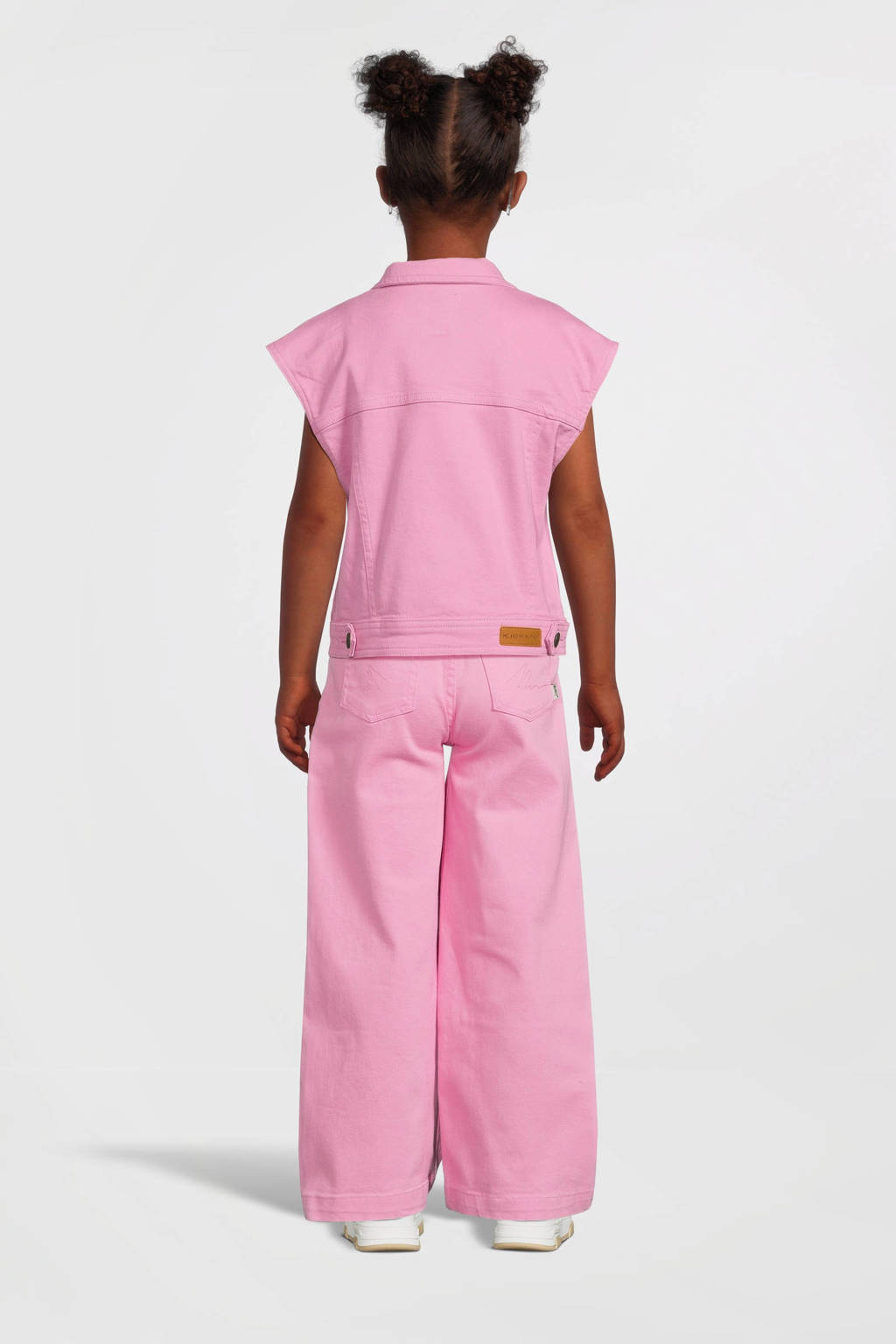 Me & My Monkey high waist wide leg jeans Macha prism pink