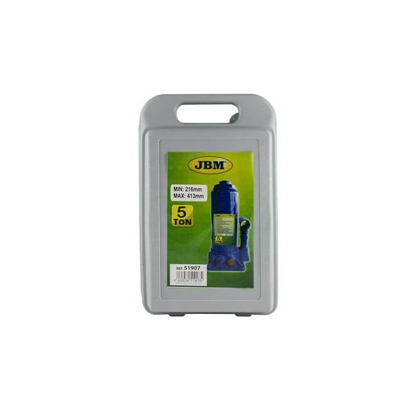 Jbm Macaco Hidráulico Tipo Garrafa 2T - 5T em Caixa Plastica 5T