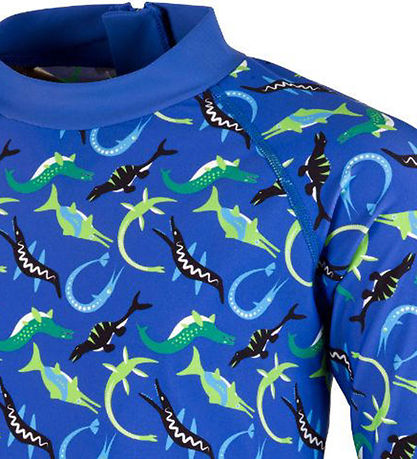 BECO Badeshirt - Ocean Dinos - UV50+ - Blau