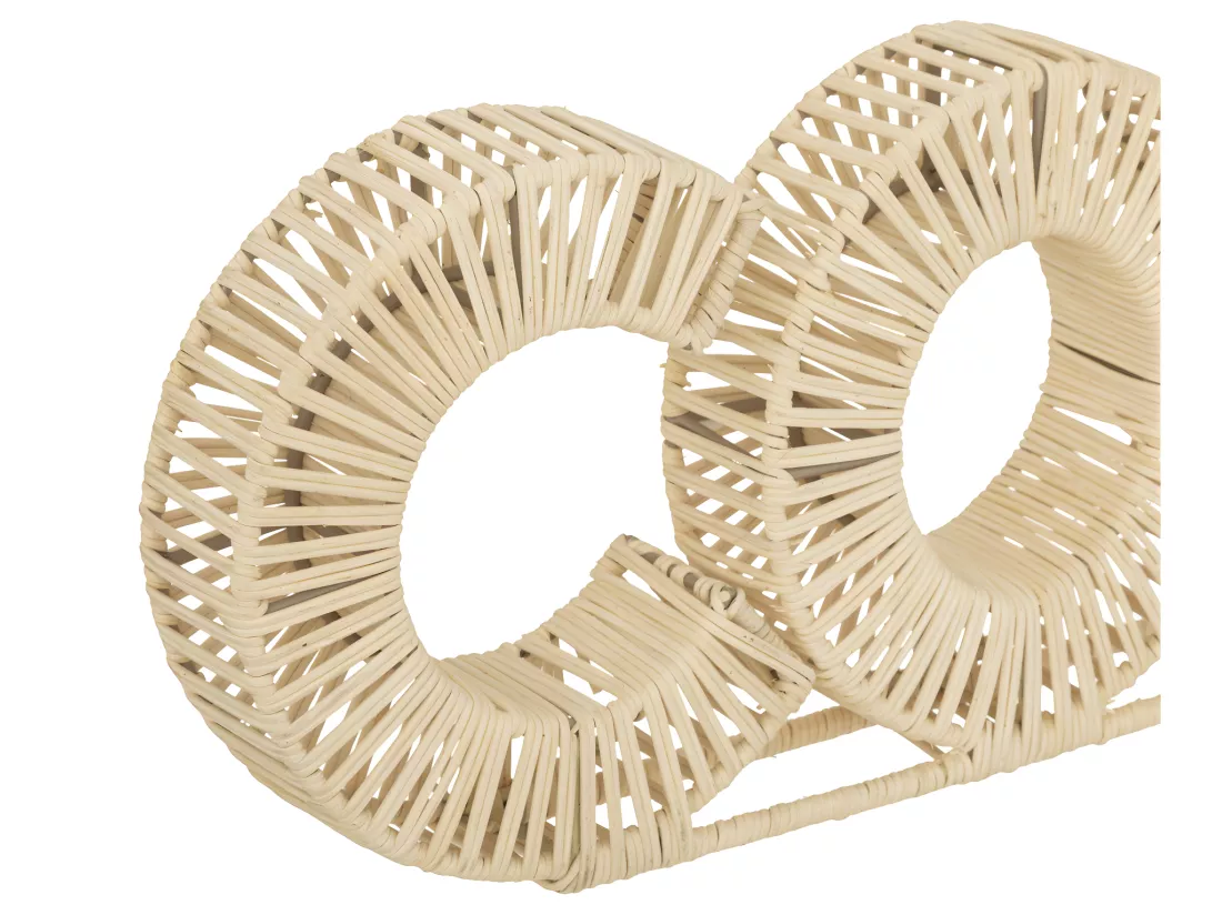 Mot déco COSY en Rotin L 64 cm
