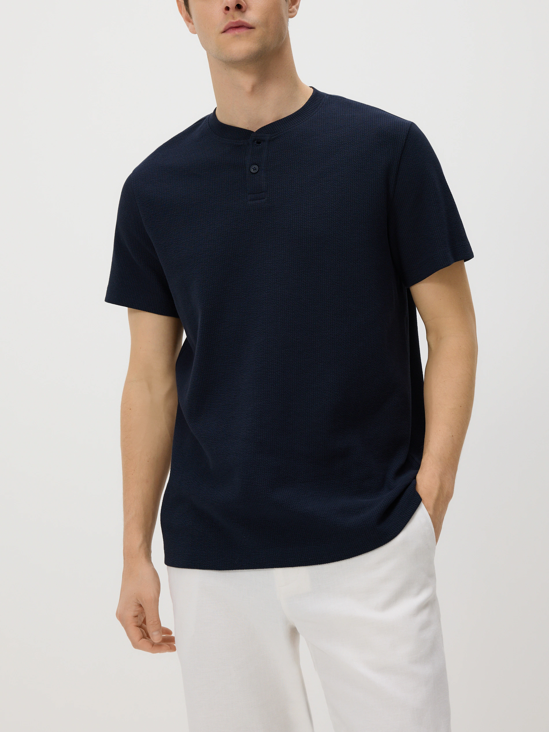 Henley-Shirt mit regulärer Passform