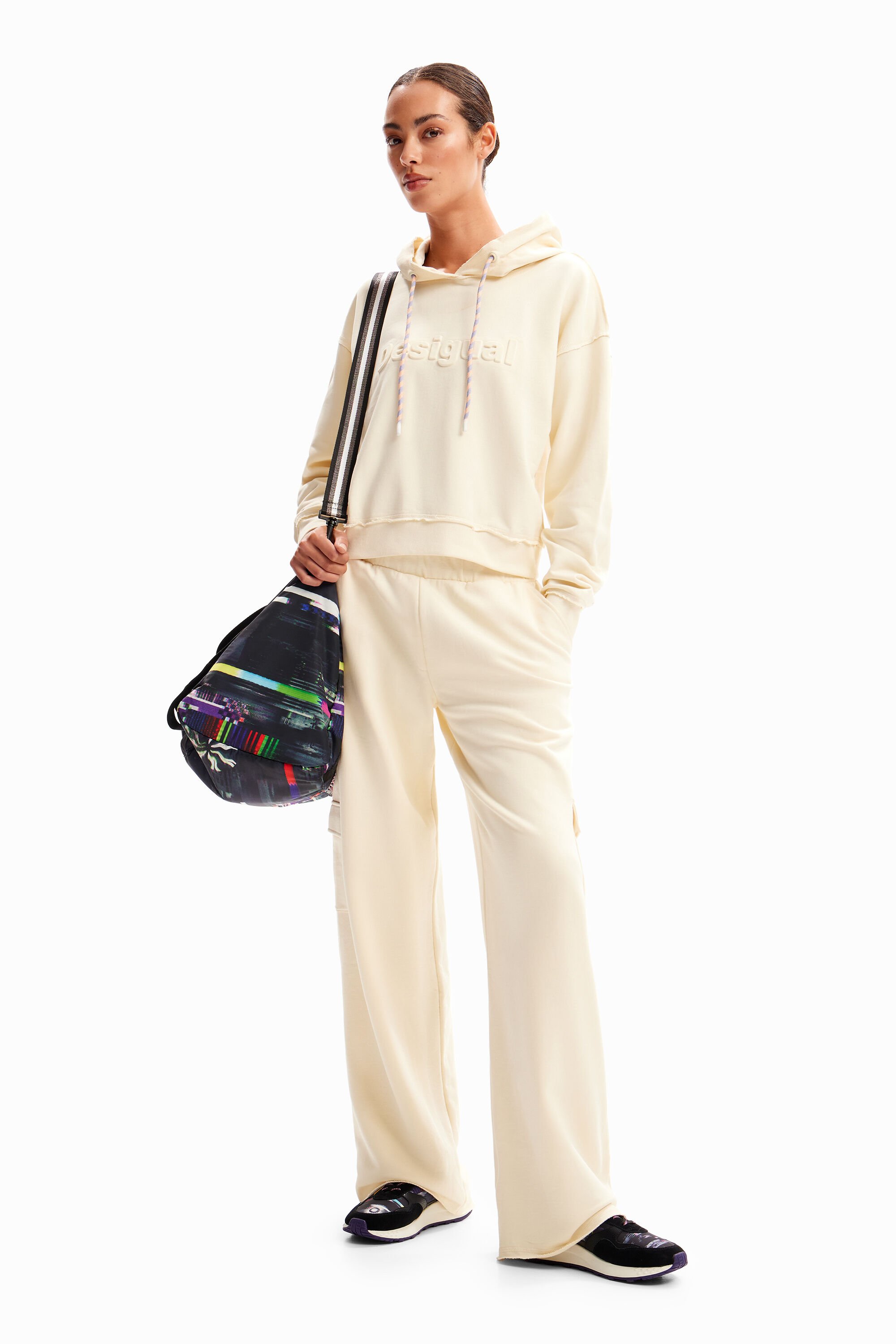 Pantalon cargo wide leg