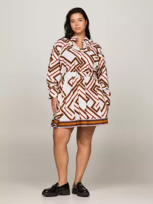 Vestido camisa Tommy x Pendleton Curve Valley Stripe TH Monogram