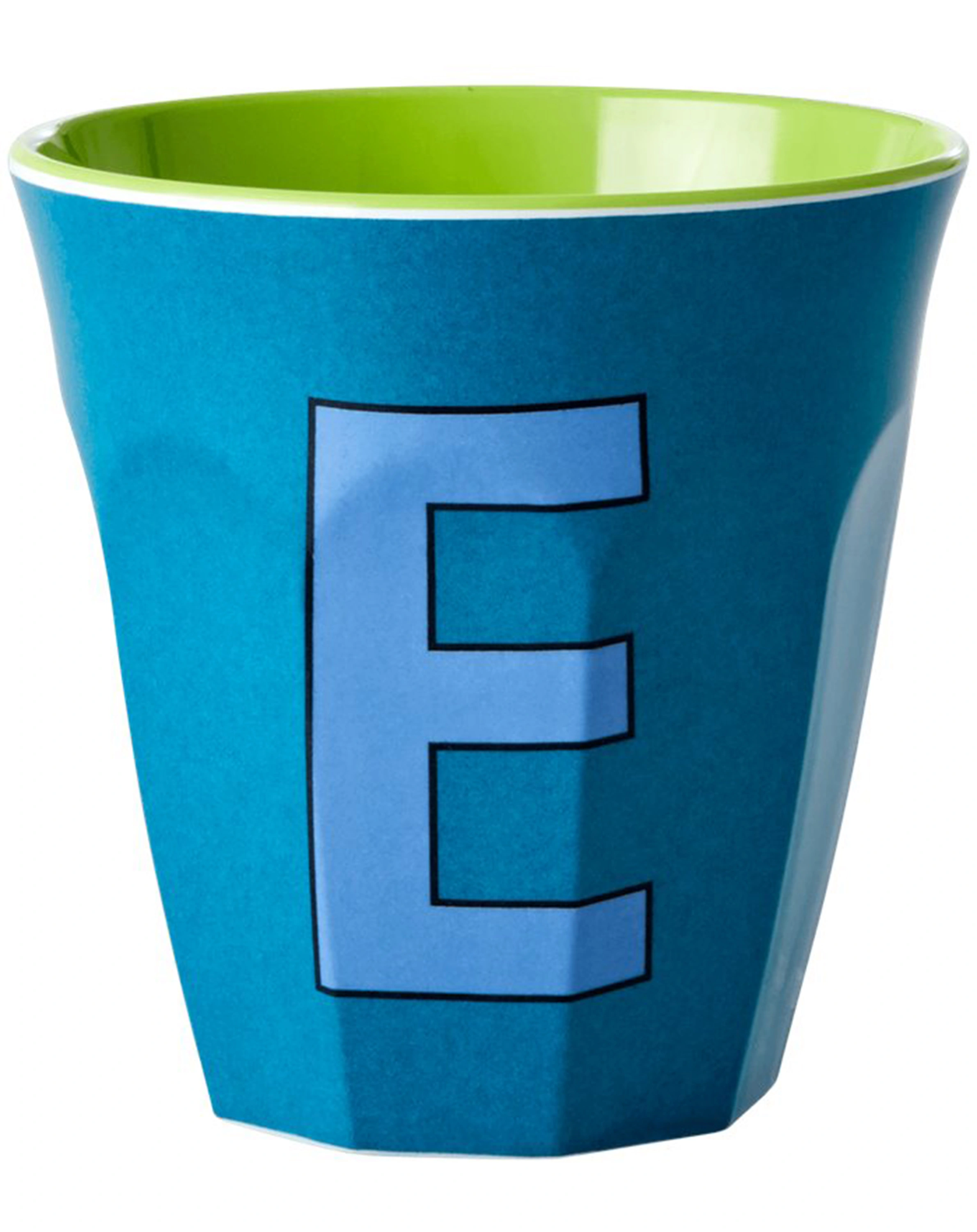 Melamin-Becher LETTER E - MEDIUM in emerald green