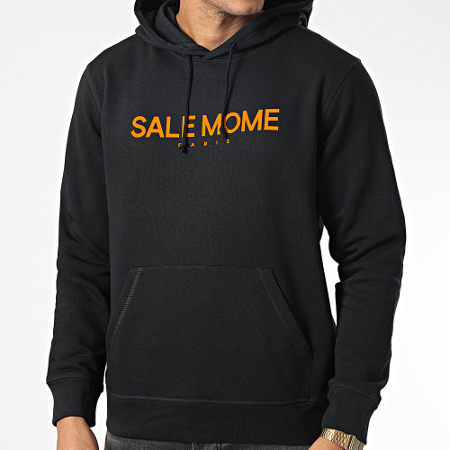 Sweat Capuche Lapin Noir Orange